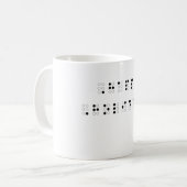 Mug Bonnes fêtes dans le braille (Devant gauche)