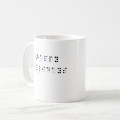 Mug Bonnes fêtes dans le braille (Devant gauche)