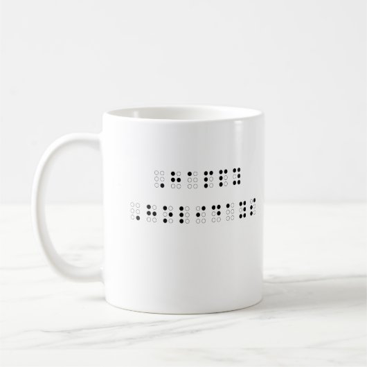 Mug Bonnes fêtes dans le braille (Gauche)