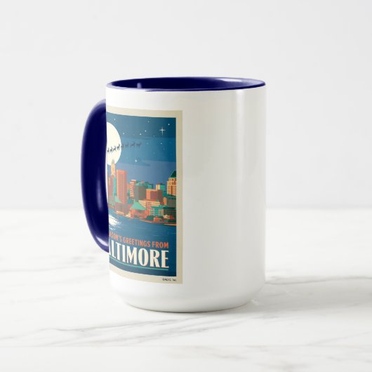 Mug Bonnes Fêtes de Baltimore (Devant gauche)
