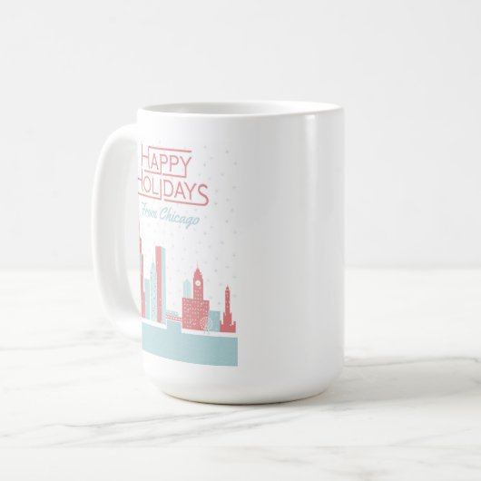 Mug Bonnes fêtes de Chicago (Devant gauche)