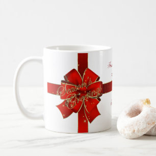 Mug Bonnes Fêtes de la boue rouge étincelante