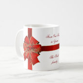 Mug Bonnes Fêtes de la boue rouge étincelante (Devant gauche)