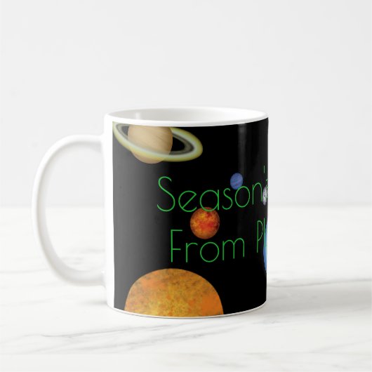 Mug "Bonnes Fêtes de la planète Terre" Fun Holiday (Gauche)
