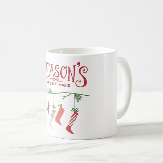 Mug Bonnes Fêtes et objets de Noël (Devant droit)
