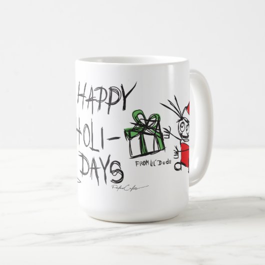 Mug Bonnes fêtes lil'DudE (Devant droit)