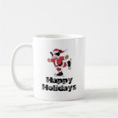 Mug Bonnes fêtes vache de patinage à Père Noël (Gauche)
