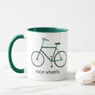 Mug BONNES ROUES Vélo vert mignonne PERSONNALISÉ