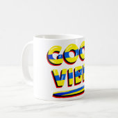Mug Bonnes vibes, inspiration, texte (Devant gauche)