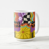 Mug Bonnes Vibrations - Jours Rétro (Devant droit)