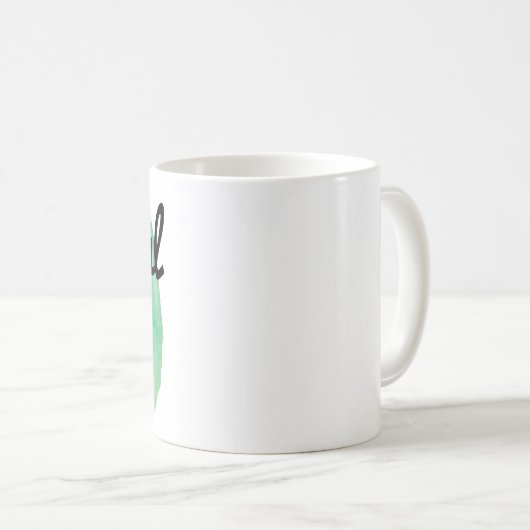 Mug bonnes vibrations positives pour les travailleurs  (Devant droit)