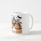 Mug Bonnets ou dragons de squelette de bière Halloween (Devant droit)