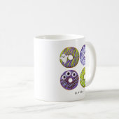 Mug Bons beignets vert et pourpre Éffrayants (Devant droit)