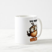Mug Bons Cluckers du matin Drôle Typographie d'oiseaux (Devant droit)
