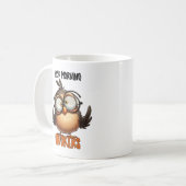 Mug Bons Cluckers du matin Drôle Typographie d'oiseaux (Devant gauche)