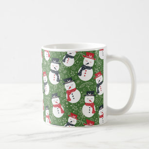 Mug Bonshommes de neige détendus - motif de Noël rouge