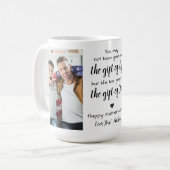 Mug BONUS DAD Poem Custom 2 Photo Fête des pères (Devant gauche)
