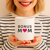 Mug Bonus Maman | Fête des mères de coeur rose moderne