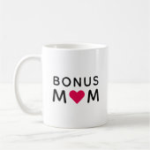Mug Bonus Maman | Fête des mères de coeur rose moderne (Gauche)