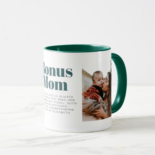 Mug Bonus Maman Typographie Customisée (Devant droit)
