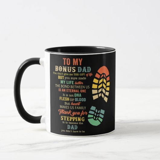 Mug Bonus Papa Fête des pères Cadeau De Stepdad Pour (Gauche)