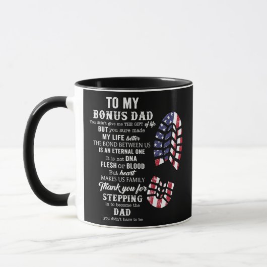 Mug Bonus Papa Fête des pères Cadeau De Stepdad Pour (Gauche)