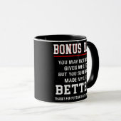 Mug Bonus Papa pour Step Père à Anniversaire Père (Devant droit)