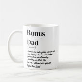Mug Bonus Papa Stepdad Définition Café blanc et noir (Gauche)