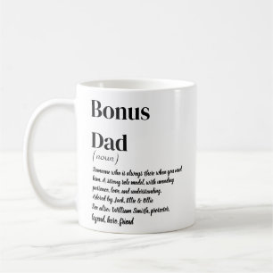 Mug Bonus Papa Stepdad Définition Café blanc et noir