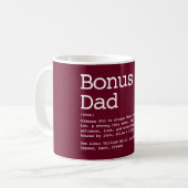 Mug Bonus Papa Stepdad Définition Rouge Bourgogne (Devant gauche)