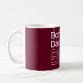Mug Bonus Papa Stepdad Définition Rouge Bourgogne (Gauche)
