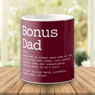 Mug Bonus Papa Stepdad Définition Rouge Bourgogne