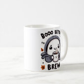 Mug Boo Before Brew Ghost Coffee Funny Halloween (Devant droit)