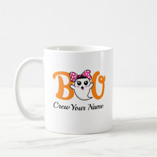 Mug Boo Crew Orange Halloween Famille Personnalisée