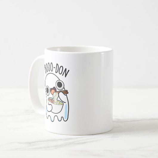 Mug Boo-don Funny Ghost Udon Pun (Devant gauche)