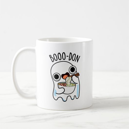 Mug Boo-don Funny Ghost Udon Pun (Gauche)