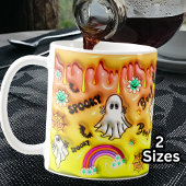 Mug Boo ! Éffrayant effet 3D Fantômes arc-en-ciel oran