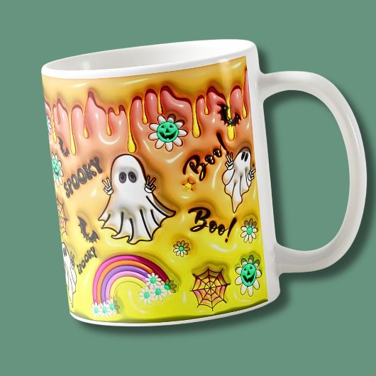 Mug Boo ! Éffrayant effet 3D Fantômes arc-en-ciel oran