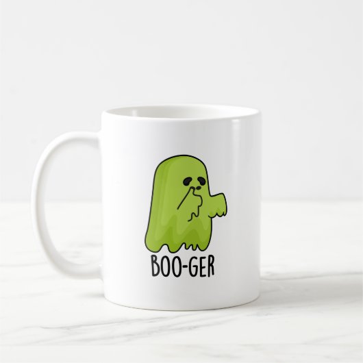 Mug Boo-ger Funny Halloween Booger Ghost Pun (Gauche)