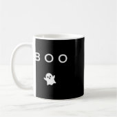 Mug BOO Ghost Halloween Subtle Minimal Automne Fun Tri (Gauche)