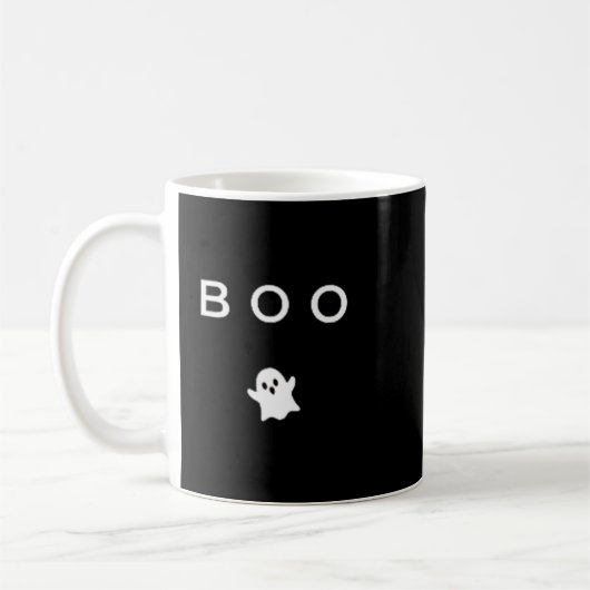 Mug Boo Ghost Halloween Subtle Minimal Fall Funny Tric (Gauche)