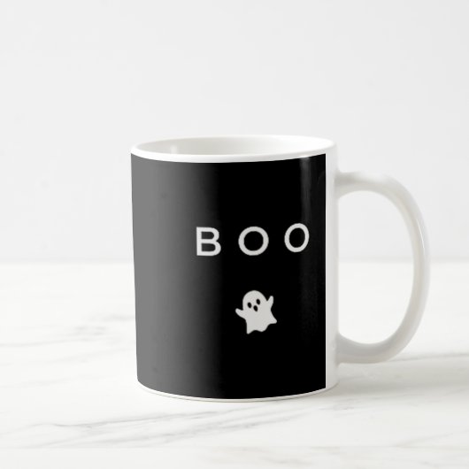 Mug Boo Ghost Halloween Subtle Minimal Fall Funny Tric (Droite)