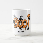 Mug Boo Halloween cute ghost Personalized name  (Centre)