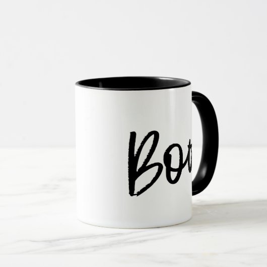 Mug Boo Halloween stylé simple (Devant droit)