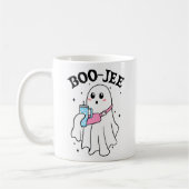 Mug Boo Jee Funny Halloween Ghost Retro (Gauche)