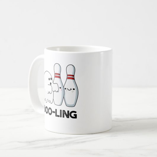 Mug Boo-ling Funny Halloween Bowling Ghost Pun (Devant gauche)