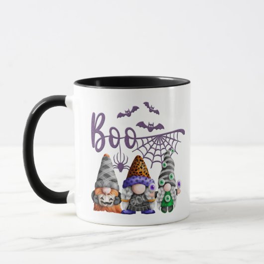 Mug Boo Purple Parties scintillant Halloween Gnomes (Gauche)
