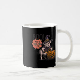 Mug Boo Qui veut y croire Halloween Amoureux de cochon