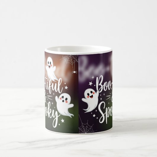 Mug Boo-tiful & Éffrayant - Joli Ghost Halloween (Centre)