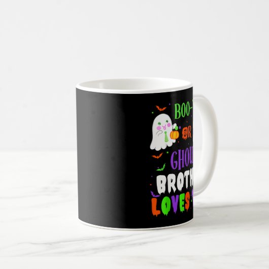 Mug Boo-y Or Ghoul Brother Loves You Boo Halloween Bab (Devant droit)